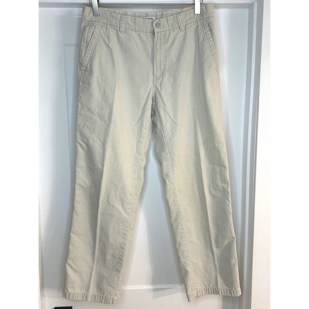 Columbia Sportswear Womens 10P Petite Stone Beige Cotton Canvas Utility Pants